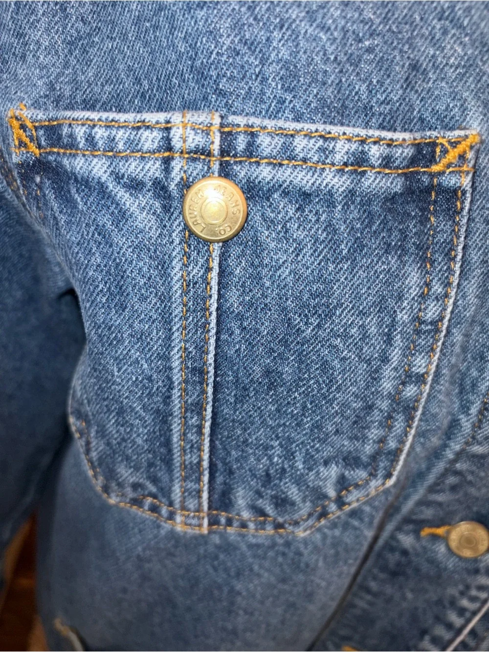 Vintage 90s Lauren Jeans Co. Ralph Lauren denim chore barn jacket - Picture 7 of 11